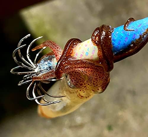 Squid Jig Weighted jigs Handmade 30mm Wide Hook Made in USA 3/8,1/2,3/4oz Premium Quality - Image 3