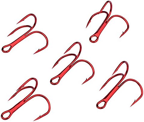 AMHDV 100pcs Treble Hooks Sharp Triple Hook for Freshwater Saltwater - Image 4