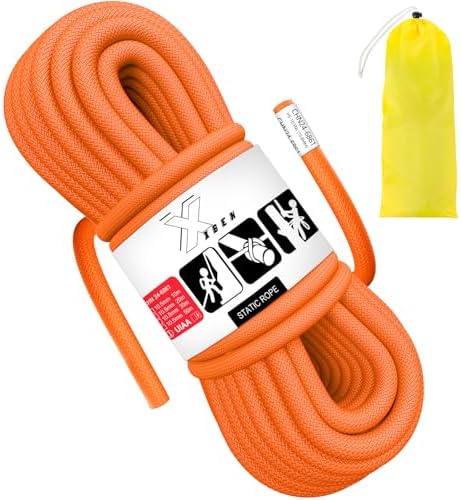 X XBEN Outdoor Climbing Rope 10M(32ft) 20M(64ft) 30M(96ft) 50M(160ft) 70M(230ft) 152M(500FT) 352M(1000FT) Static Rock Climbing Rope for Escape Rope Ice Climbing Equipment Fire Rescue Parachute by XXBEN