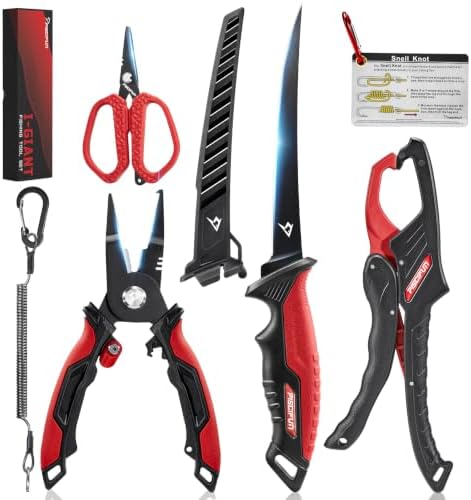 Piscifun 2pcs and 6pcs Fishing Tool Kit, Pliers and Fish Gripper by Piscifun