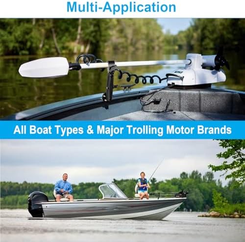 Trolling Motor Stabilizer Mount, 360° Adjustable, for Minn kota Terrova/Riptide Terrova/Ulterra/PowerDrive, Tough-Claw Boat Trolling Motor Shaft Reduces Bounce, Max to 1.5" Diameter Bar - Image 4