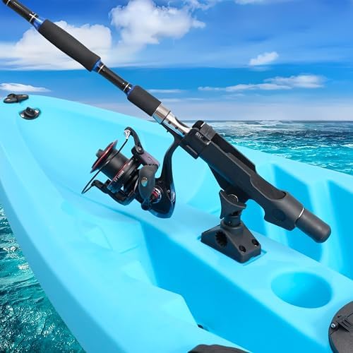 2 Pack Baitcaster/Spinning Rod Holder with Side Deck Mount - Image 4