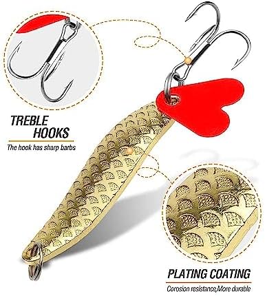 DONQL Spoon Fishing Lures 16pcs Small Fishing Spoons Metal Hard Baits Set - Image 4