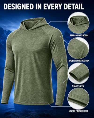 ZITY Men's Lightweight Pullover Hoodie UPF 50+ Fishing Shirts Sweatshirt - Image 6