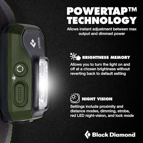BLACK DIAMOND Storm 450 Headlamp, AAA Powered, Dimmable, BD Dark Olive - Image 2