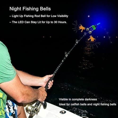 Fishing Bells with Lights, 30 Pcs Combo Set for Night Fishing Alarms - Image 5