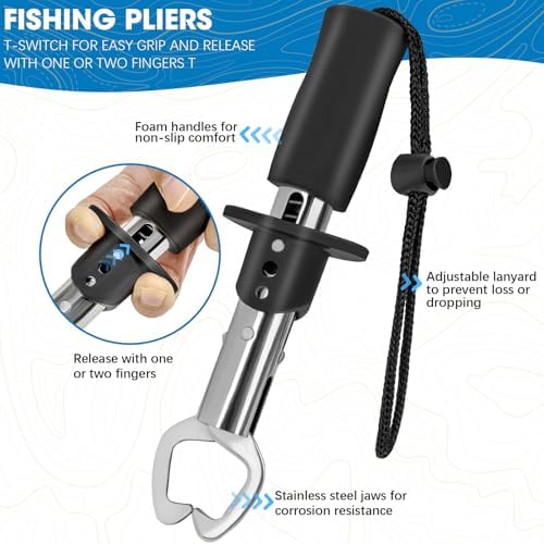 THKFISH 7Pcs Fishing Backpack with Fishing Pliers Kit, Tactical Fish Sling Tackle Bag Included Fishing Tackle kit, Digital Fishing Gear Weight Scale, Fish Hook Remover Tools - Image 5