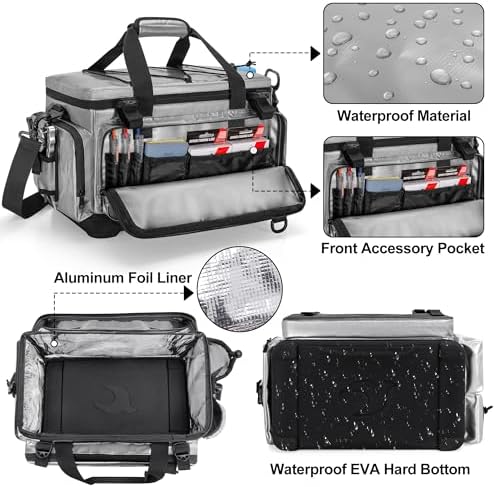 Rexmica Fishing Tackle Bag with Hard Bottom for 3700/3600/3500 Tackle Box - Image 3
