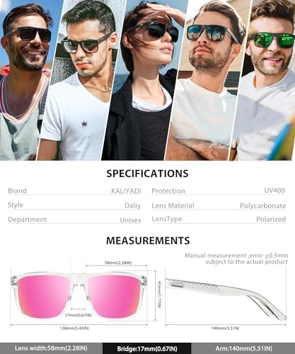 KALIYADI Polarized Sunglasses for Men, Lightweight Sun Glasses with UV Protection for Driving Fishing Golf - Image 6
