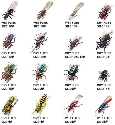 YZD Trout Fly Fishing Flies Collection 194/118/69 Premium Flies Dry Wet Nymph Streamers Fly Assortment with Fly Box Flyfishing Flys Lures Kits - Image 6