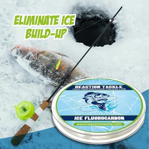 Reaction Tackle Ice Fishing Fluorocarbon Line - Fast Sinking, Abrasion Resistant, Low Visibility Leader and Main Line for Panfish, Trout, Walleye and Bass - Image 3