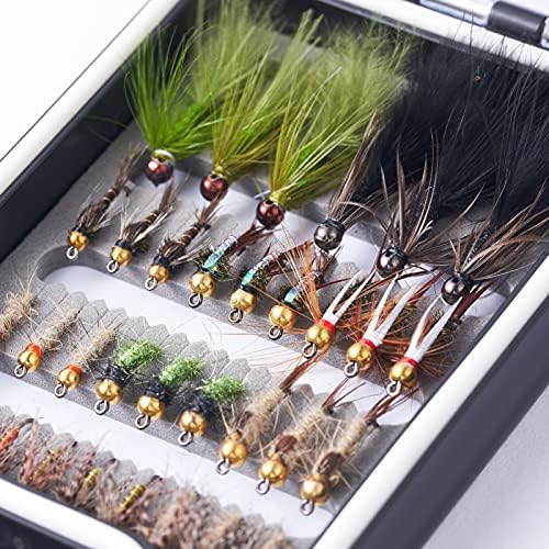 BASSDASH Fly Fishing Flies Kit Fly Assortment Trout Bass Fishing with Fly Box with Dry/Wet Flies, Nymphs, Streamers, Popper - Image 3