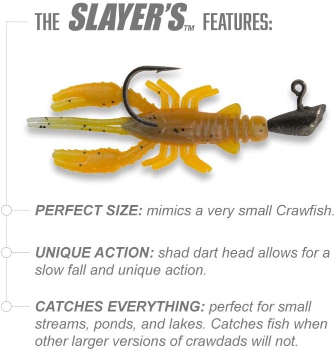 Trout Magnet Trout Slayer 28 Piece Fishing Kit, Includes 20 Crawdad Bodies and 8 Size 6 Long Shank Hooks, Great for Small Streams and Lakes, Catches All Species, White - Image 4