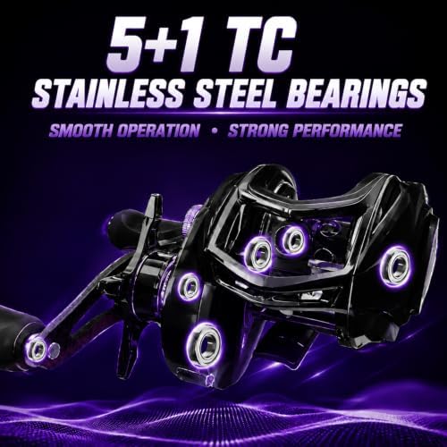 DCast Baitcasting Fishing Reel with Digital Anti-Backlash Control & Smart Braking System, Lightweight Easy-Cast Baitcaster for Bass Fishing - Image 3