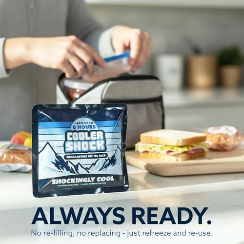 Cooler Shock Reusable Ice Packs for Cooler - Long Lasting Cold Freezer Packs for Coolers and Lunch Boxes - Cooler Ice Packs for Camping Gear, Fishing, Road Trips, Beach Must Haves - Image 6