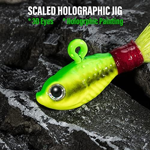Dr.Fish 3 Pack Bucktail Jig Lure Hair Jig Saltwater Freshwater Lures Surf Fishing Bass Flounder Striper Bluefish Halibut Redfish - Image 4