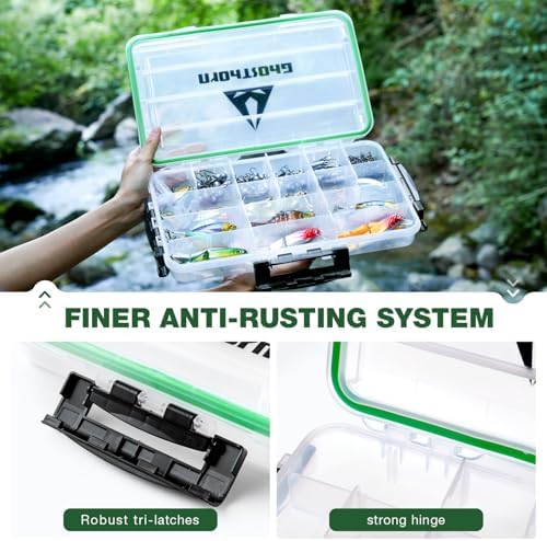 Ghosthorn Waterproof Fishing Tackle Box Organizer 3700 Lure Storage 2 Pack - Image 5