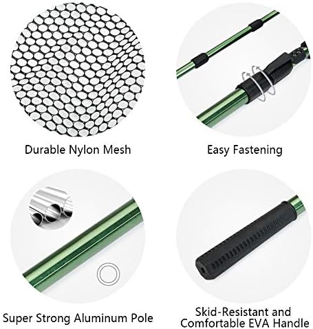 RESTCLOUD Fishing Landing Net with Telescoping Pole Handle, Fishing net Freshwater for Kids Men Women, Extend to 40-63 Inches - Image 6