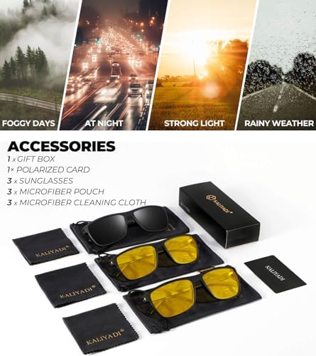 KALIYADI Polarized Sunglasses for Men, Lightweight Sun Glasses with UV Protection for Driving Fishing Golf - Image 7
