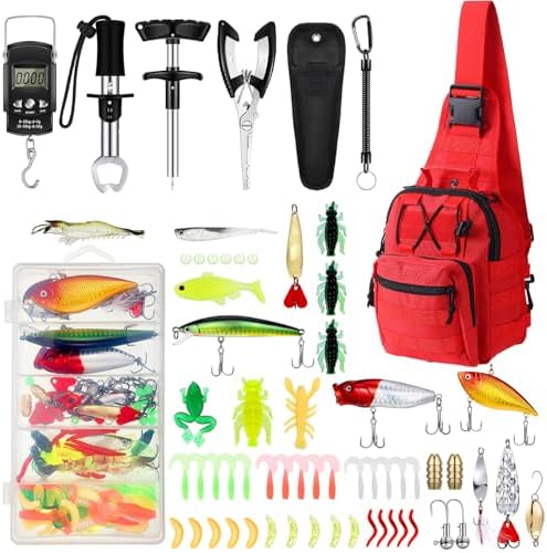 Sosation 134 Pcs Fishing Tool Beginner Starter Kit by Sosation