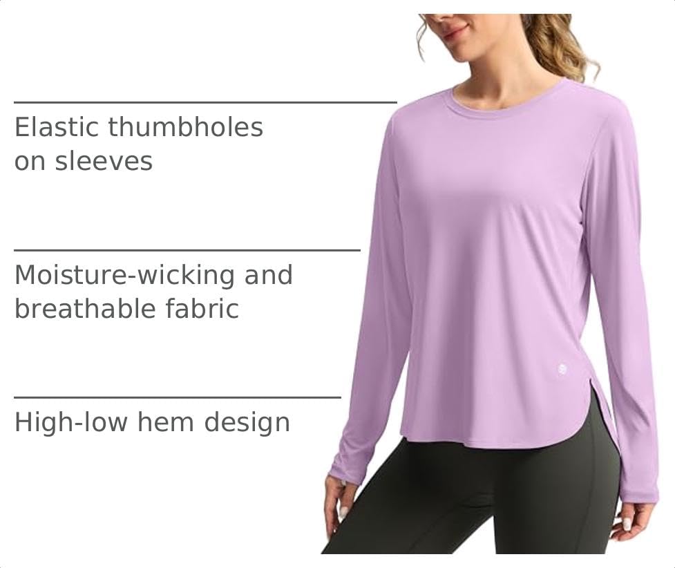 G Gradual Women's Sun Shirts UPF 50+ Long Sleeve Workout Hiking Tops - Image 4