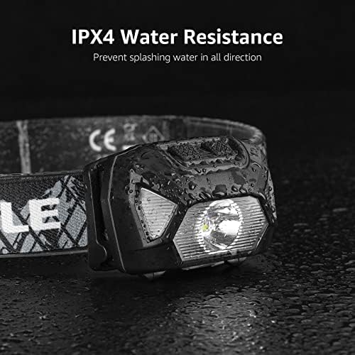 Lepro Rechargeable LED Headlamp Bright Waterproof Headlight 2 Pack - Black - Image 5