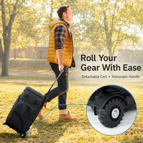 MATEIN Rolling Tackle Box with Cooler, Large Fishing Backpack with Wheels - Image 3