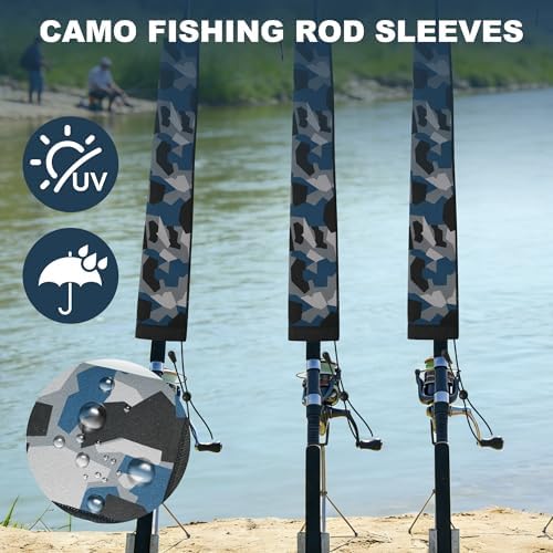 Neoprene Camo Fishing Rod Sleeves,Fishing Pole Sleeves,Fishing Rod Socks - Image 7