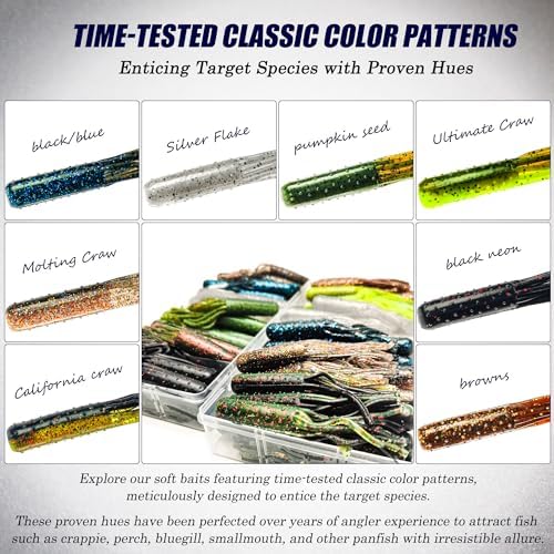 Tube Baits Tube Worms for Bass Fishing, 20 Pcs, 3.5 Inch - Image 3