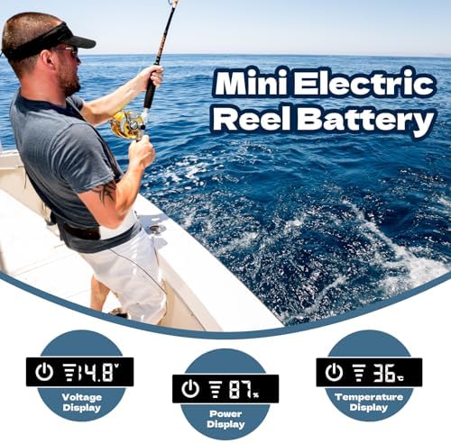Super Mini Electric Fishing Reel Battery. Latest Model with Digital LED Display. Compatible with Daiwa & Shimano Electric reels. - Image 4