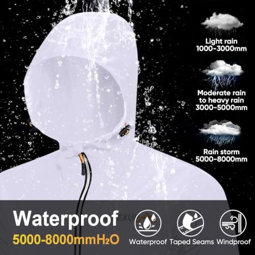 APEXUP Packable Rain Jacket Men Waterproof Lightweight Raincoat with Hood - Image 4