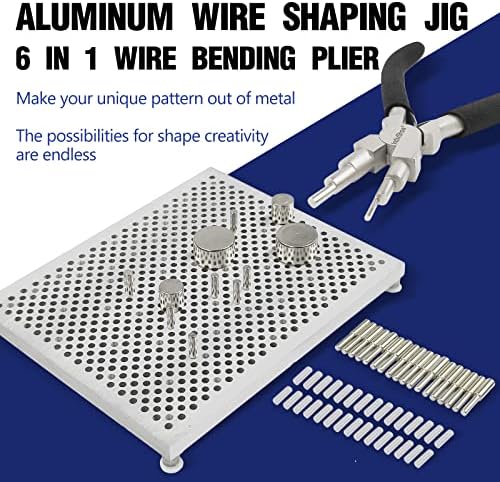 INDIVSHOW Wire Jig Kit with 6 in 1 Wire Bending Plier and Metal Pegs,Tools for Bracelet Earing Jewelry Design Making - Image 3