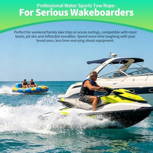 Self Centering Boat Tow Harness for Tubing & Wakeboarding – 3 Foam Floats Anti-Sink Design, Heavy Duty Tow Harness Kits for Pontoon, Jet Ski, Dinghy, 12ft/16ft/24ft - Image 7