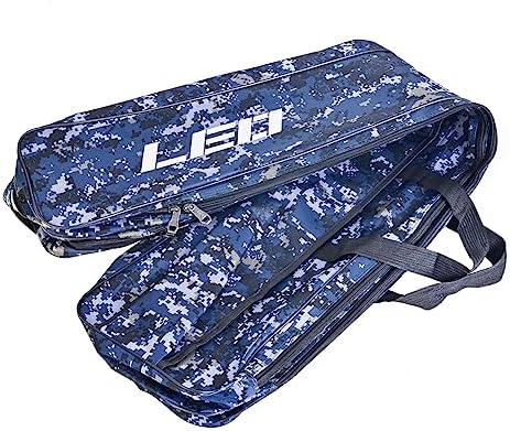 LEOFISHING Fishing Tackle Storage Bag 130cm/4.27ft Portable Fishing Rod Reel Organizer Fishing Pole Gear Tool Cases Carrier Two Layer Durable Oxford Large Capacity Travel Fishing Cover Bag 5 Color - Image 4