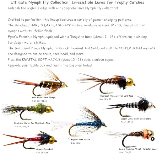 Outdoor Planet Premium Fly Fishing Flies Assortment | Waterproof Fly Box | Dry, Wet, Nymphs, Streamers, Wooly Buggers, Hopper, Caddis | Trout, Steelhead, Bass Fishing Lure Set - Image 2