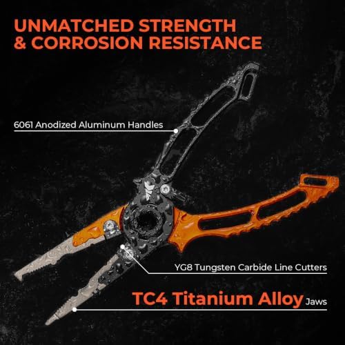 KastKing Ti-Forge Titanium Jaw Fishing Pliers, Freshwater & Saltwater - Image 4