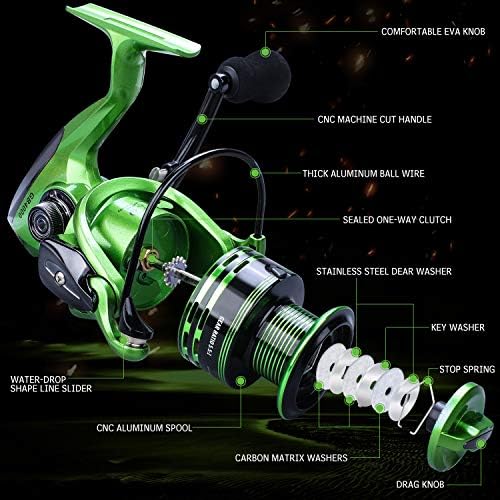 Fishing Reels,13+1BB Light Weight and Ultra Smooth Powerful Spinning Reels for Saltwater and Freshwater Fishing - Image 3