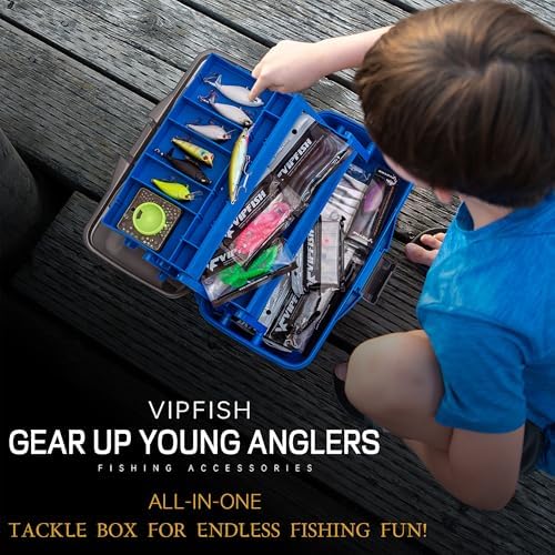 Fishing Tackle Box with Tackle Included Lures, 3-Layer Tackle Kit - Image 5