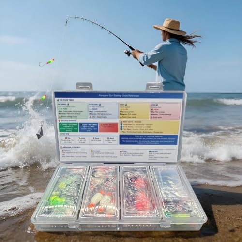 9-Pack Pompano Rigs for Surf Fishing - 50lb Double Hook Bottom Rig - Image 7