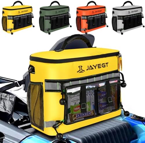 Kayak Cooler Behind Seat - Waterproof Cooler Bag Compatible with Lawn-Chair Seat Kayak，Kayak Accessories Camping Cooler, Portable Ice Chest for Fishing, Beach, Travel,Picnic, Cooler Leak-Proof by JAYEGT