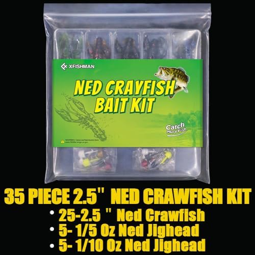 Ned-Rig-Kit-Finesse-Baits-Soft-Plastic-Worms-Fising-Lure for Bass Stick Swimbait Minnow Crawfish Lures Shroom Ned Jig Head Kit - Image 7