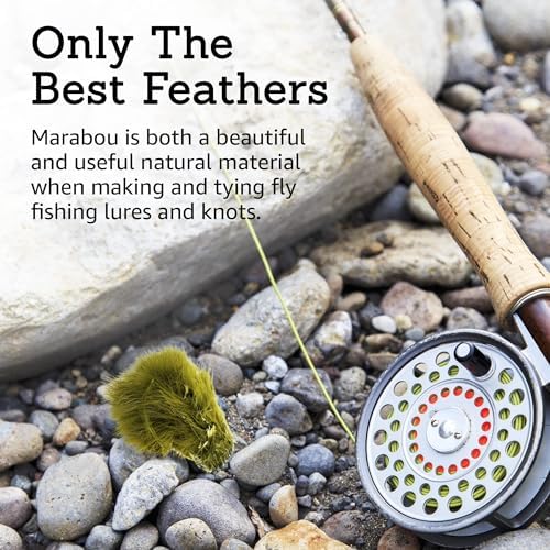 Creative Angler Strung Marabou Bird Feathers for Tying Fly Fishing Flies - Fly Tying Accessories - Perfect Choice for Tail & Wings and Easy to Tie On The Lure - Image 3