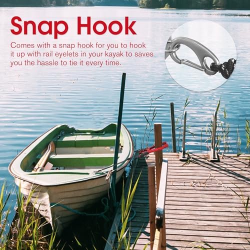 Antidious Kayak Brush Gripper, Kayak Anchor Grip with 16.4ft Paracord and Snap Hook to Anchor Float, Canoe, Boat for Fishing Boating Camping - Image 4