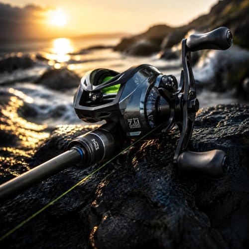 DC Baitcaster Reel with Digital Anti-Backlash Control, Ultralight, 7.1:1 Gear Ratio, 6+1 BB, Max Drag 18.5LB, for Beginners & Bass Anglers- Left - Image 7