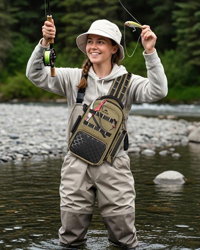MATEIN Fishing Sling Bag with Phone Pouch, 3600 Tackle Box Backpack - Image 6