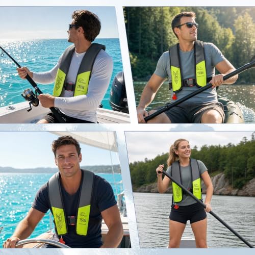 Rrtizan Inflatable Life Jacket for Adults - Automatic/Manual for Fishing - Image 3
