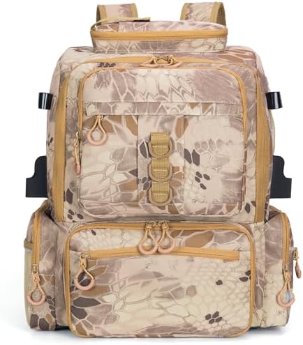 Rabjen Fishing Tackle Backpack, 45L Storage Waterproof Travel Bag Store Fishing Gear with Insulated Top Pocket by Rabjen