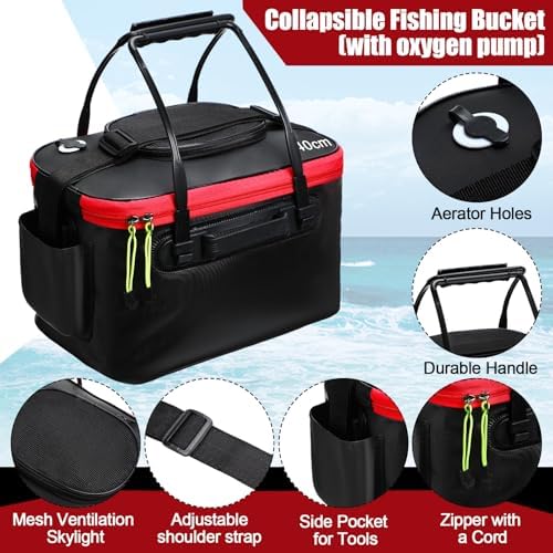 2 Pcs Fishing Bucket and Live Bait Aerator - Image 3
