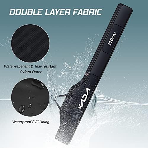 Lixada Portable Fishing Bag Folding Fishing Rod Reel Bag Outdoor Fishing Carrier Bag100cm/130cm/150cm (Black, 170cm), Black, 170cm, Modern - Image 3