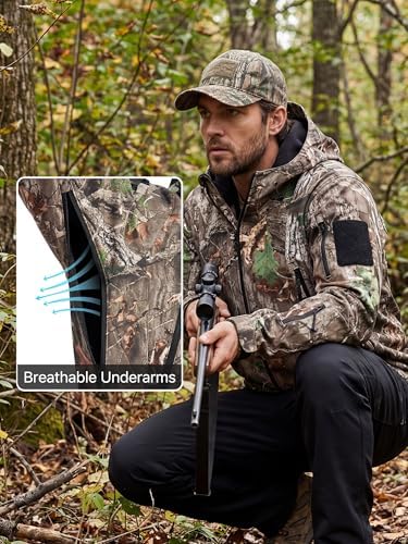 FREE SOLDIER Men's Hooded Waterproof Softshell Jacket - Image 6